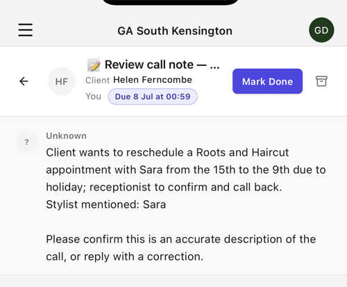 Daviana booking system